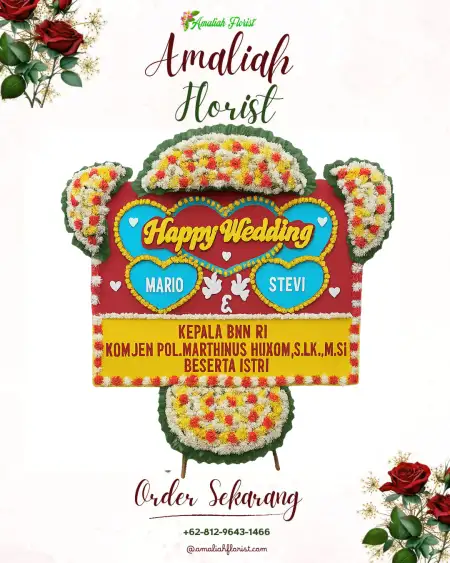 Papan Bunga Pernikahan Sayutan